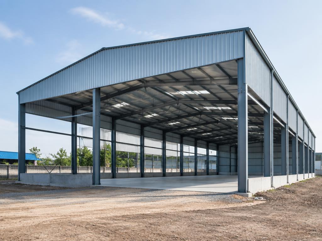 Illustrative example of factory shed fabrication